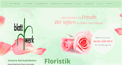Desktop Screenshot of blumen-blattwerk.de